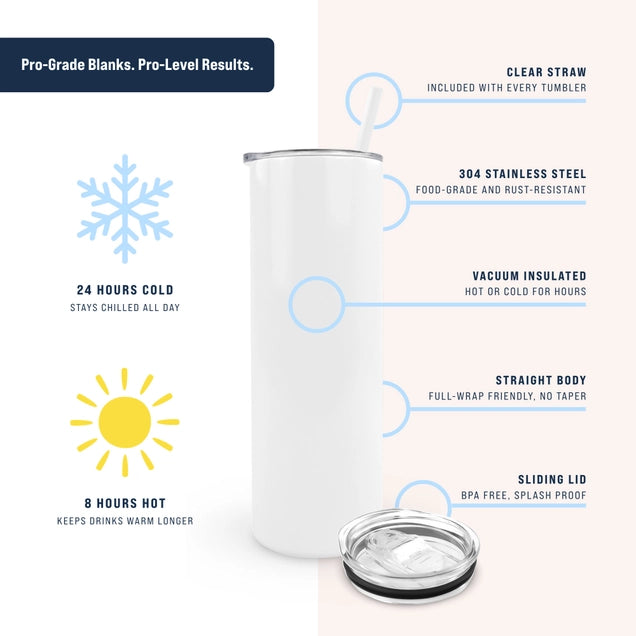 20 oz skinny sublimation tumbler