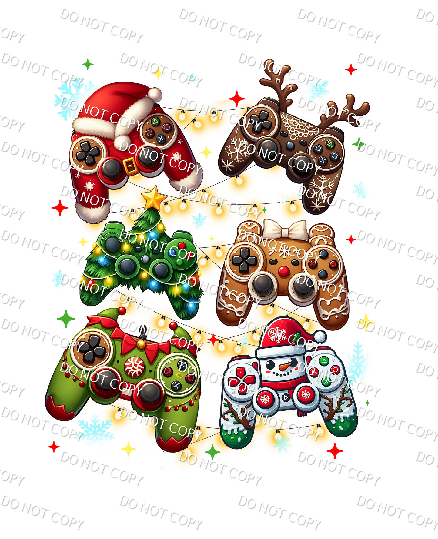 Christmas Controllers DTF PRINT