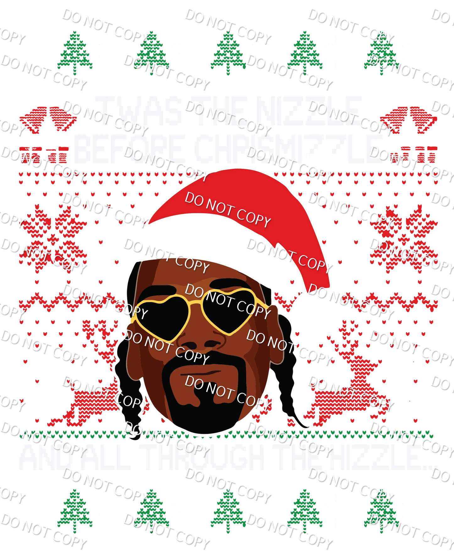 SNOOP UGLY SWEATER DTF PRINT